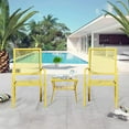 thumbnail image 3 of 3 Pieces Patio Bistro Set, Outdoor Patio Furniture Table and Chairs for Porch Backyard Balcony, 3 of 7