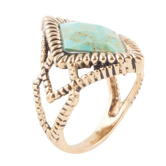 Diamond Days Blue Turquoise and Golden Ring