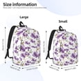 thumbnail image 4 of Daiia Orchids Flowers Vintage Canvas Backpack for Men and Women ,Hiking Backpack,Travel Laptop Bag for School,Large Capacity Backpack, 4 of 8