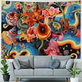 thumbnail image 4 of PRATYUS Mushroom Tapestry Mystic Eyes Tapestries Aesthetic Tapestry Colorful Flowers Tapestry Wall Hanging for Room(Multi Size) Painting, 4 of 6