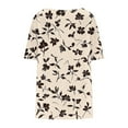 thumbnail image 5 of QUNYINEY Floral Blouses for Women Casual Plus Size Short Sleeve Tunic Tops Crew Neck Pleated Loose Pullover Shirts for Women, 5 of 6