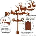 thumbnail image 3 of Deer Weathervane Deer Buck Wildlife Wind Vane Forest Roof Garden Direction Sign Weathercock Outdoor Farmhouse Decoration Gift for Golf Lover Garden Wind Measuring Tool, 3 of 9