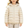 thumbnail image 4 of Busydd Baby Boys Girls Winter Coats 0-15 Years Lightweight Warm Long Sleeve Puffer Jacket Casual Comfy Solid Color Zip Up Hooded Down Coat, 4 of 4