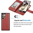 thumbnail image 5 of For Samsung S24 Ultra 2024 Case, Samsung Galaxy S24 Ultra 5G Wallet Case, Tiflook PU Leather Card Holder Flip Cover [Detachable Magnetic] Wine, 5 of 6