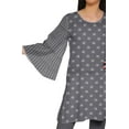 thumbnail image 4 of Moomaya Printed Short Kurta Kimono Sleeve Tunic Women Summer Wear Ladies Kurti, 4 of 5