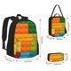thumbnail image 2 of Disketp Colorful Building Blocks Mochila Estampada de Gran Capacidad con Lonchera y Estuche, Set de 3 Piezas para Estudiantes, 2 of 7