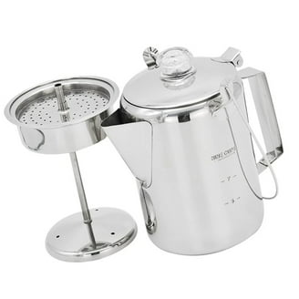Coleman Camping Percolator, 9-Cup Aluminum Coffee Pot for Outdoor