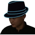 thumbnail image 2 of LINLIN LED Hat, LED Jazz Hat Flashing Fedora Hats Dancing Performance Bowler Hat Boys Girls Christmas Party Hats for Halloween Fancy Dress Party Cosplay Performance, 2 of 6