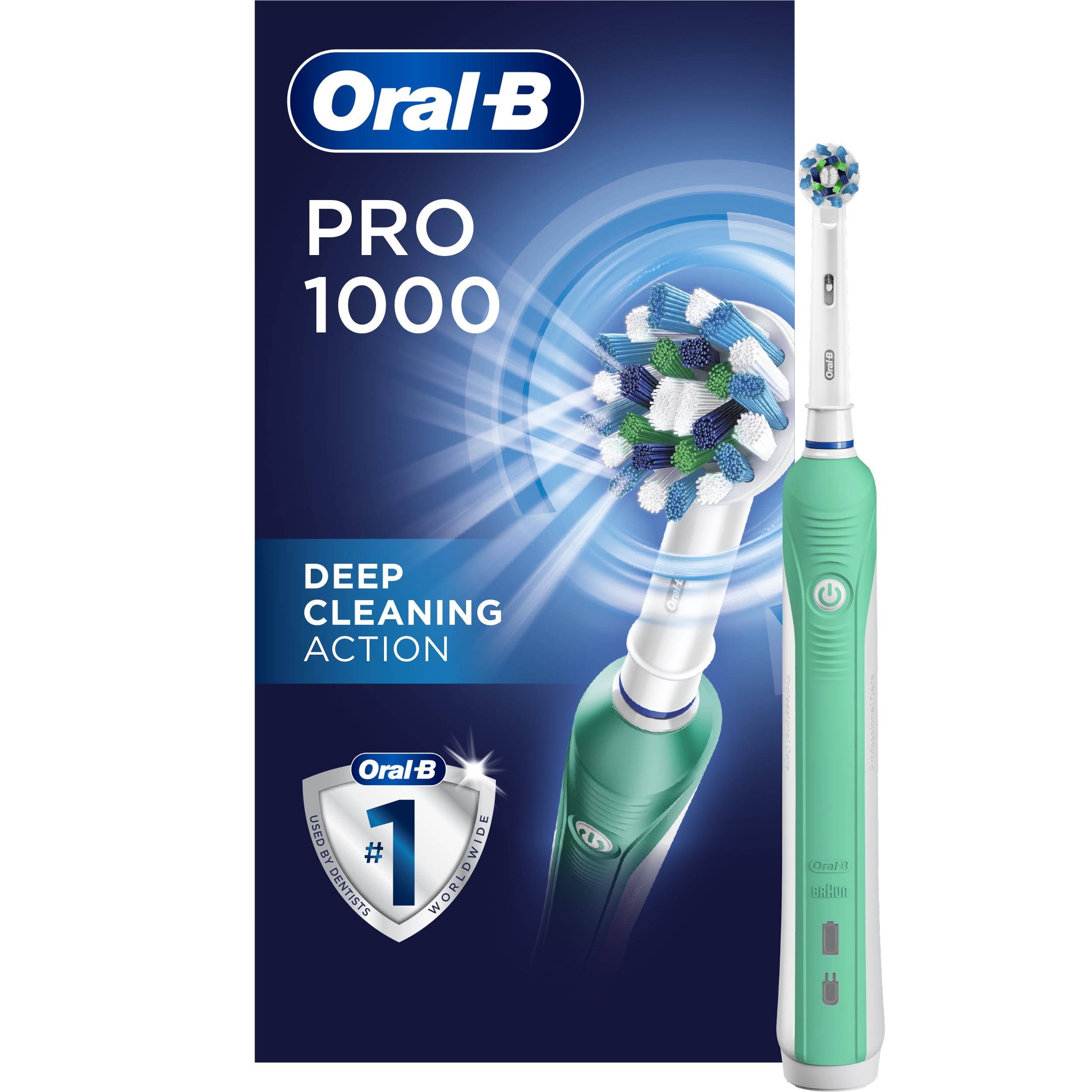 oral-b-pro-1000-rechargeable-electric-toothbrush-green-1-ct-walmart