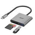 thumbnail image 1 of Lector de tarjetas de memoria Acer USB-C 3 en 1 con doble ranura USB 3.0, 1 of 9