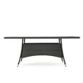 thumbnail image 7 of GDF Studio Niclas Outdoor Wicker Rectangular Dining Table, Multibrown, 7 of 7