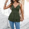 thumbnail image 7 of Mittory Women's Floral Lace Babydoll Tank Top Flowy V Neck Spaghetti Strap Peplum Summer Cami Sleeveless Shirts, 7 of 7