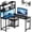 43''-Black, variant on Simenmax L Shaped Desk Gaming Computer 50 Inch Reversible Corner Table PC Work Table for Home Office Small Place