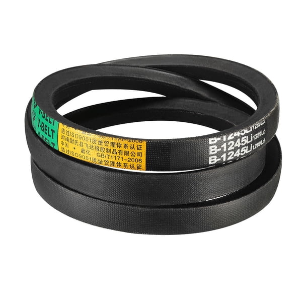 Cinturones de transmisión de goma negra Uxcell B1245/B49 Drive V Belt Inner Girth 1 pieza