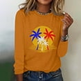 thumbnail image 1 of EQWLJWE Chemises à Manches Longues pour Femmes Boutonnées Mode Printemps Imprimé Manches Longues Col Rond T-Shirt Décontracté Hauts Vêtements d'Automne pour Femmes, 1 of 6