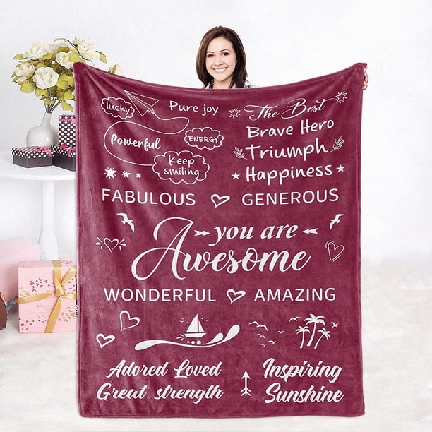 LHSHID Get Well Soon Gifts for Women Inspirational Gifts for Women Couragement Compassion Purple Throw Blanket Warm Hugs Gifts for Women Friend Mom Wife Daughter Sister Colleague 30x40in