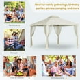 thumbnail image 6 of Outsunny 9.6' x 9.6' Patio Gazebo, Outdoor Canopy Shelter, Cream White, 6 of 9