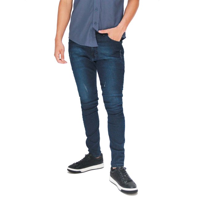 Pantalón Skinny Azul deslavado De Mezclilla Strech Take It Jeans Para Hombre PN1037 Take it Jeans Stone