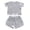 Grey, variant on WELOIJEVBE Girl Summer Outfits Sets Fashion Short Sleeve T-Shirt and Shorts for Child Girls Clothes Girls 4-5 Years
