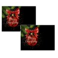 thumbnail image 1 of Oleegame 2 Pcs Napperons de Noël Rustiques Vintage Lavables, 1 of 4