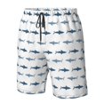 thumbnail image 4 of Zufioo Cute Shark for Men's Casual Beach Shorts, Sports Fitness Quick-drying Drawstring Shorts with Pockets for Home Wear-XX-Large, 4 of 6