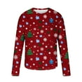thumbnail image 4 of Aimik Hanes Mens Ugly Christmas Sweaters Casual Christmas Print Pullover Crew Neck Long Sleeve Shirts Fashion Oversized Sweatshirts-Multicolor XXL, 4 of 5