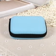 thumbnail image 3 of Estuche organizador portátil para viaje con minibolsa de almacenamiento para auriculares, cable USB y cable de datos de color azul, 3 of 3