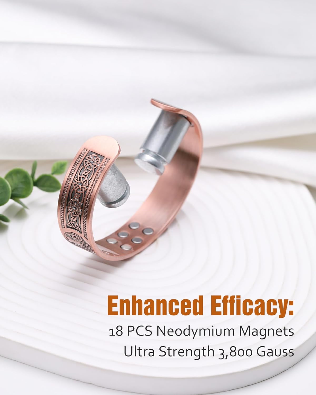 Wollet Pure Copper Bracelets  for Women Men, Magnetic Jewelry Set