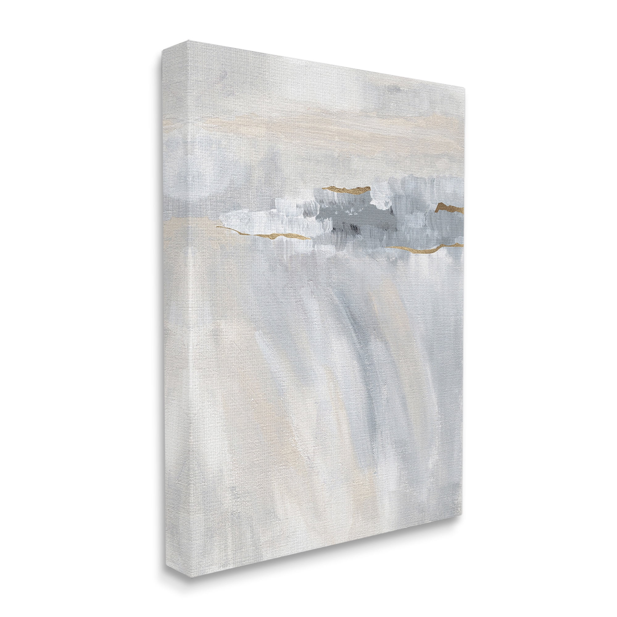 Stupell Industries Grey Abstract Movement Abstract Painting Gallery Wrapped Canvas Art Print Wall Art, 30 x 40