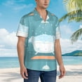 thumbnail image 5 of Balery Bathtub with Soap Bubbles Print Men's Hawaiian Shirts Short Sleeve Beach Shirt Relaxed Fit Vacation Button Down Shirts-Large, 5 of 9