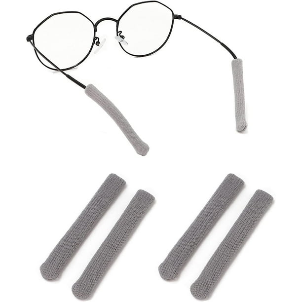 2pcs Eyeglass Ear Cushions, Soft Knitted Cotton Anti Slip Temple Pads