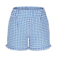 thumbnail image 7 of Kiijoy Girls Checkered Ruffle Shorts Summer Casual Beach Pull On Play Shorts, Sizes 7-8, 7 of 7