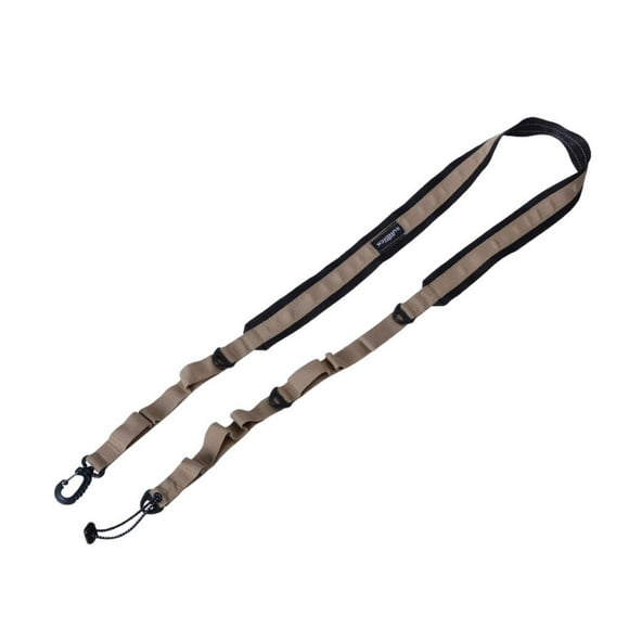Tactical Shoulder Strap Rope Sling Belt Metal Buckle Fast Polyester Multiple Metal Release Multifunctional Removable Outdoor Hunting Hiking Light Coffee