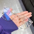 thumbnail image 2 of Transparent Computer Glasses Frame Women Men Anti Blue Light Round Eyewear Blocking Glasses Optical Spectacle Eyeglass GRAY, 2 of 6