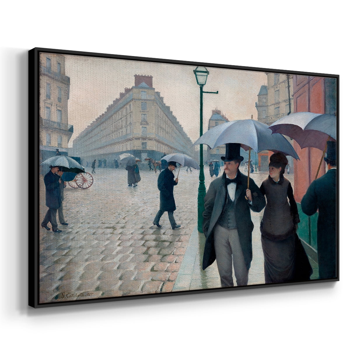 Vintage Landscape-CCXCIV By Wexford Home Framed in Black Wood Gallery Wrapped Canvas 27 in. x 41 in.
