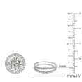 thumbnail image 3 of Dazzlingrock Collection 0.25 Carat (ctw) 18K Round White Diamond Anniversary Enhancer Guard Matching Wedding Chevron Ring Band 1/4 CT, White Gold, Size 5.5, 3 of 5