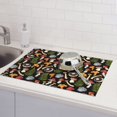 thumbnail image 6 of Yiaed Mushrooms Print Highly Absorbent Microfiber Kitchen Counter Mat, Dish Drying Pad for Dishes, Utensils, Pots and Pans, Large 18" x 24", 6 of 7