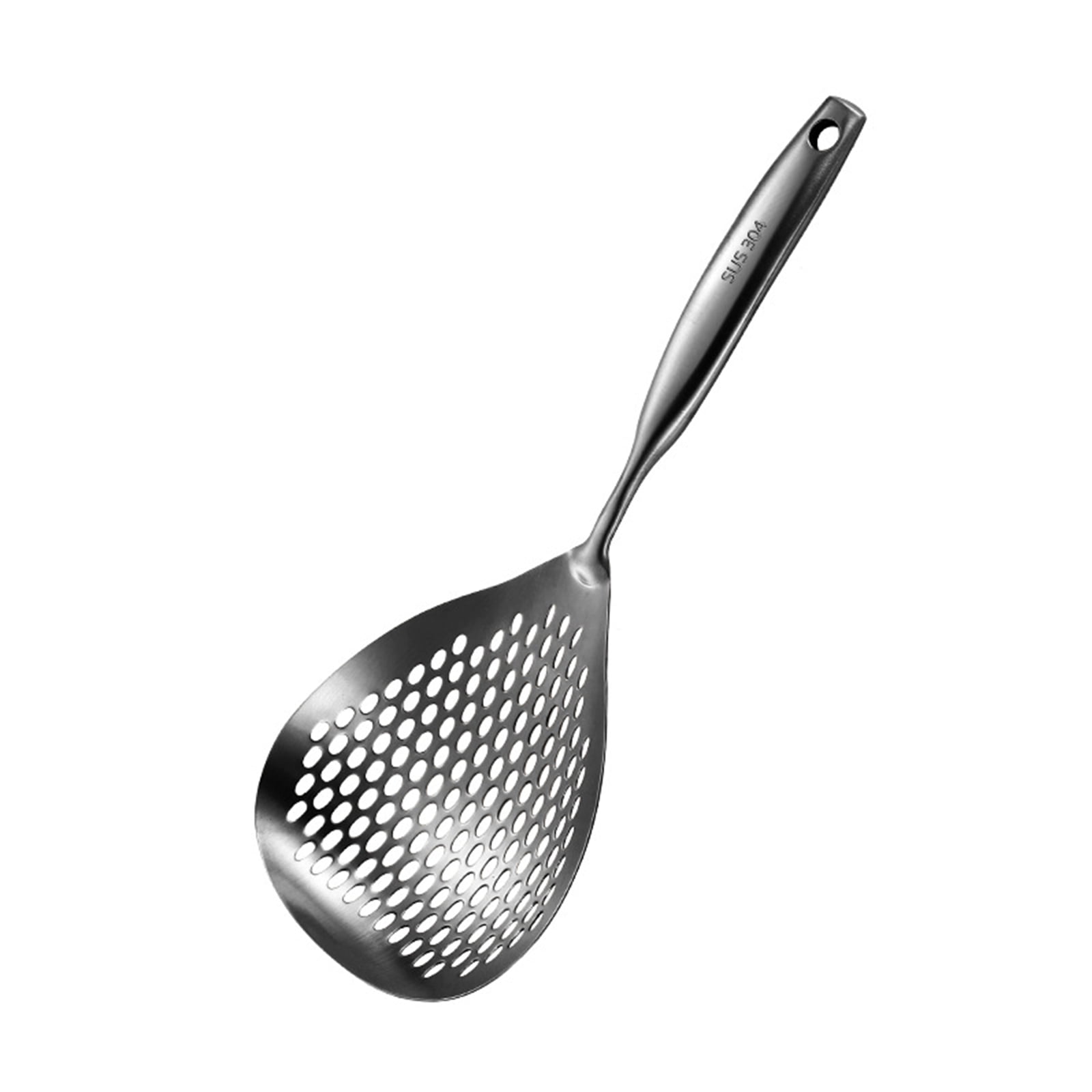 304 Stainless Skimmer Strainer Slotted Ladle Mesh Deep Fryer Oil Frying