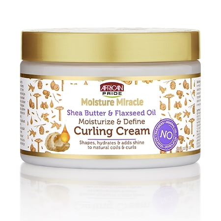 African Pride Hair Care - African Pride Moisture Miracle Curl Cream, Hydrate & Strengthen, 12 Oz