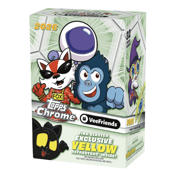 Collectible Topps Chrome VeeFriends Trading Cards, Factory Sealed Value Box, 32 Total Cards
