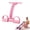 Pink, variant on Pedal Resistance Band with Handle, Upgrade 8-Tube Elastic Pedal Resistance Band for Working Out, Natural Rubber, Multifunction Fitness Bands for Abdomen, Waist, Arm, Leg