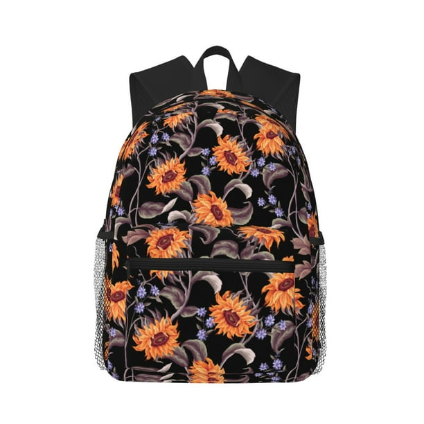 Disketp Sunflowers Mochila Ligera Clásica con Múltiples Bolsillos, Mochila Casual para Hombre y Mujer, Ideal para Escuela, Trabajo y Viajes
