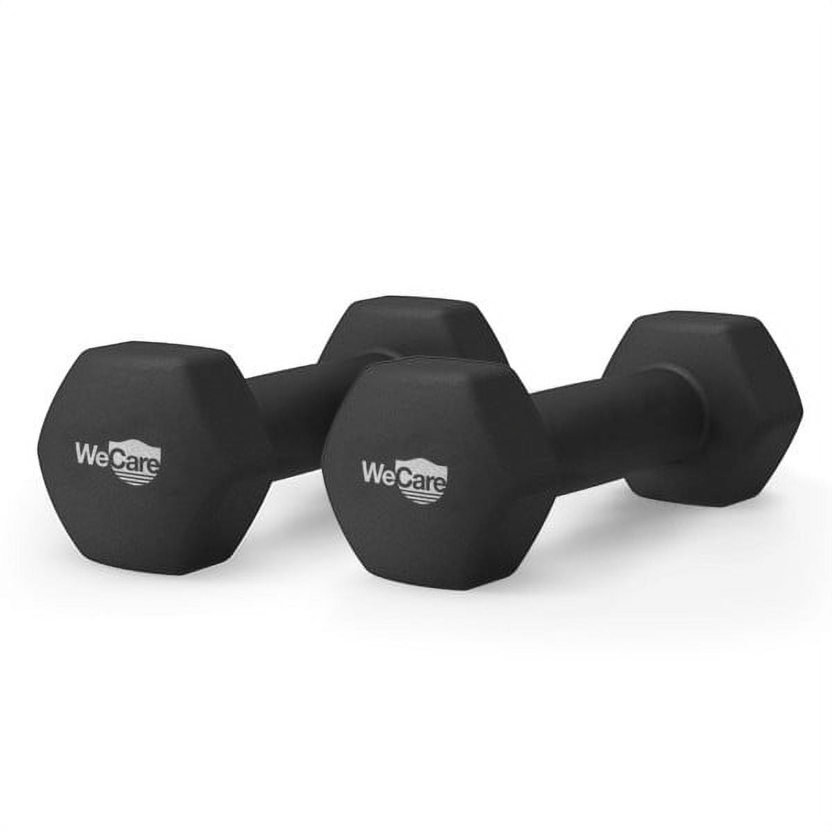 WeCare Fitness, 10lb Neoprene Dumbbell, Pair - Black