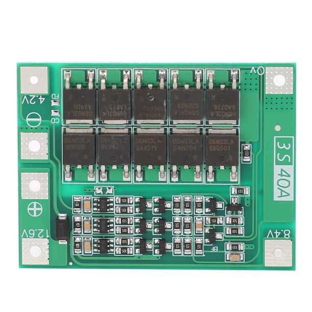 Placa de protección de batería de litio Placa de protección de batería de litio 3s Módulo de placa de placa de protección de batería de litio Serie 3 40A DC126V Versión ANGGREK Otros