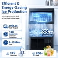 thumbnail image 3 of Ecojoy Commercial Under Counter Ice Maker, 100lbs/24H Output, 33lbs Insulated Ice Storage, Stainless Steel Built-in Freestanding Ice Machine with Self-Cleaning for Home Bar, Kitchen, Cafe, 3 of 10