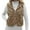 Brown, variant on Gaexia Vest for Women Trendy,Women Stand Collar Sports Vest Sleeveless Zippered Outerwear for Autumn Winter Wear