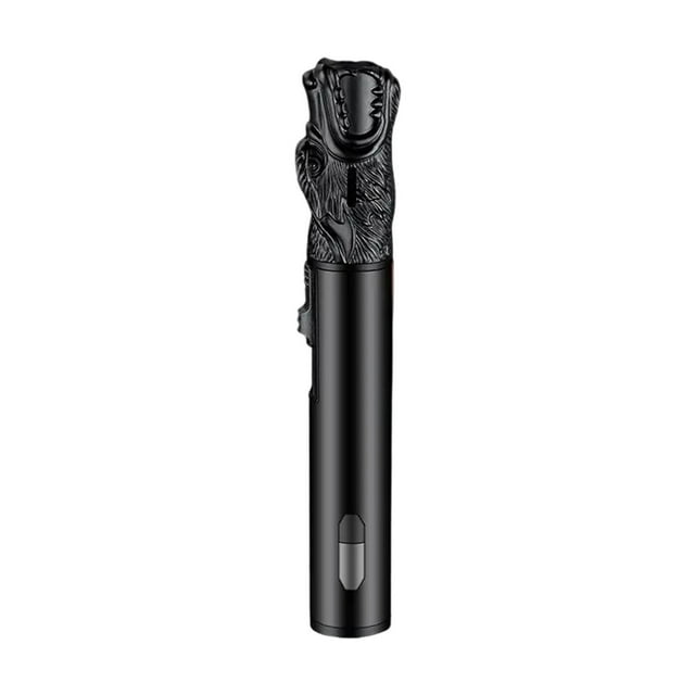 YoGold Multi-Function Retro Butane Lighters, Antique Wolf's Head Embossed Metal Lighter , 360 Degree Inverted Use, 1300 Degree High Temperature Flame, Refillable Gas Lighter (No Fuel) Black
