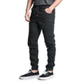 thumbnail image 3 of Victorious Men's Scrunch Stacked Biker Twill Jogger Pants JG882 - Textured Black - Small, 3 of 6