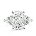 thumbnail image 4 of Bow Jewel Cushion Cut Excellent 2.95 Ct Diamond Anniversary Ring For Women's - 14K White Gold Plated Three Stone Wedding Ring - Engagement Wedding Ring - Causal Daily Wear Ring For Women's, 4 of 8