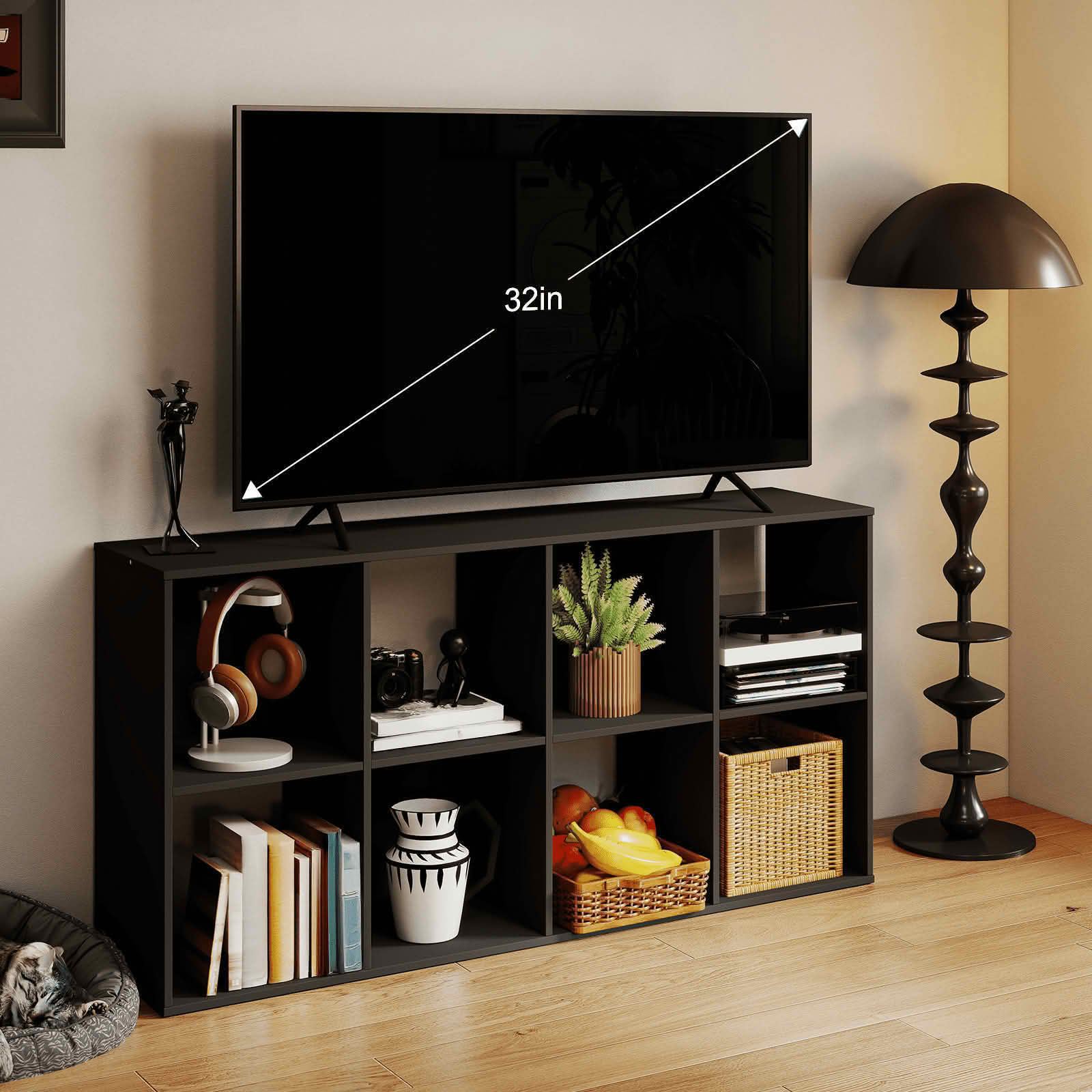 MAYEERTY Cube Storage Organizer Open Bookshelf Removable Back Panels